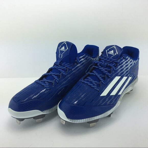 Adidas Mens Power Alley 3 Mid Baseball Cleats Royal Blue White Size 13 Brand New - Picture 6 of 8